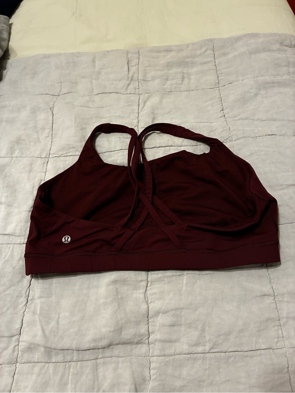 lululemon athletica Deep Wine Crisscross-Back Sports Bra